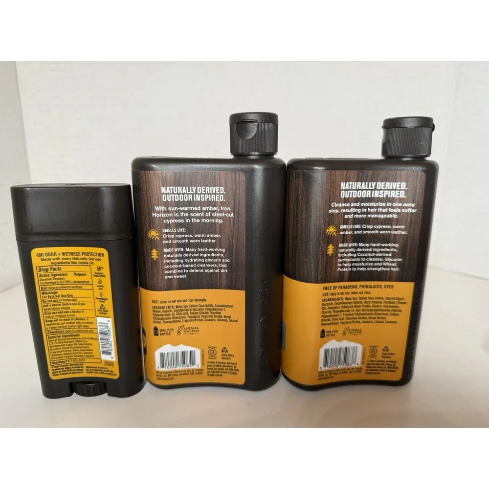 Every Man Jack John Deere Shampoo/Conditioner, Body Wash Deodorant, Iron Horizon